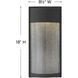 Shelter LED 18 inch Black Outdoor Wall Mount Lantern, Large