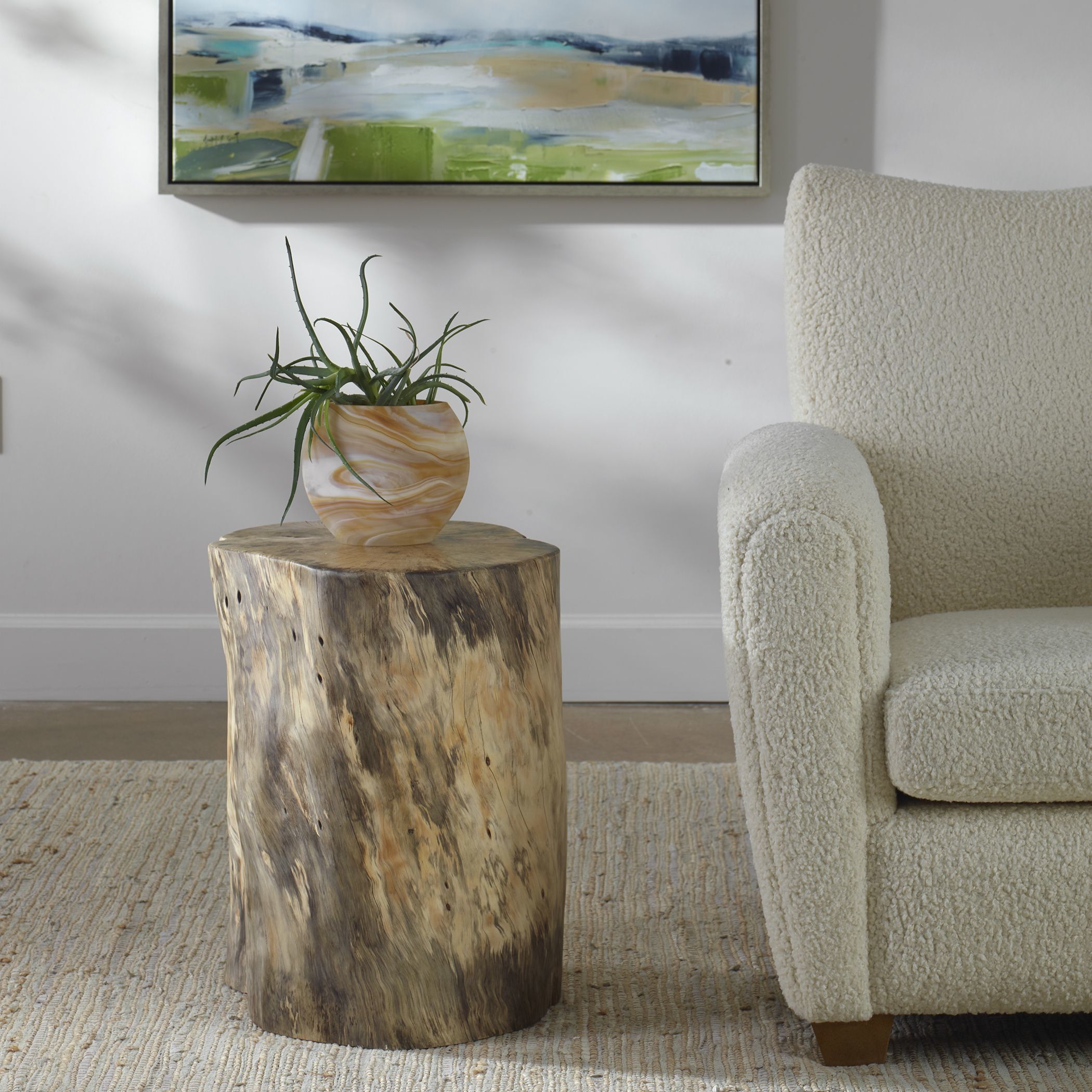 Habitat 20 inch Natural Tamarind Wood Accent Stool