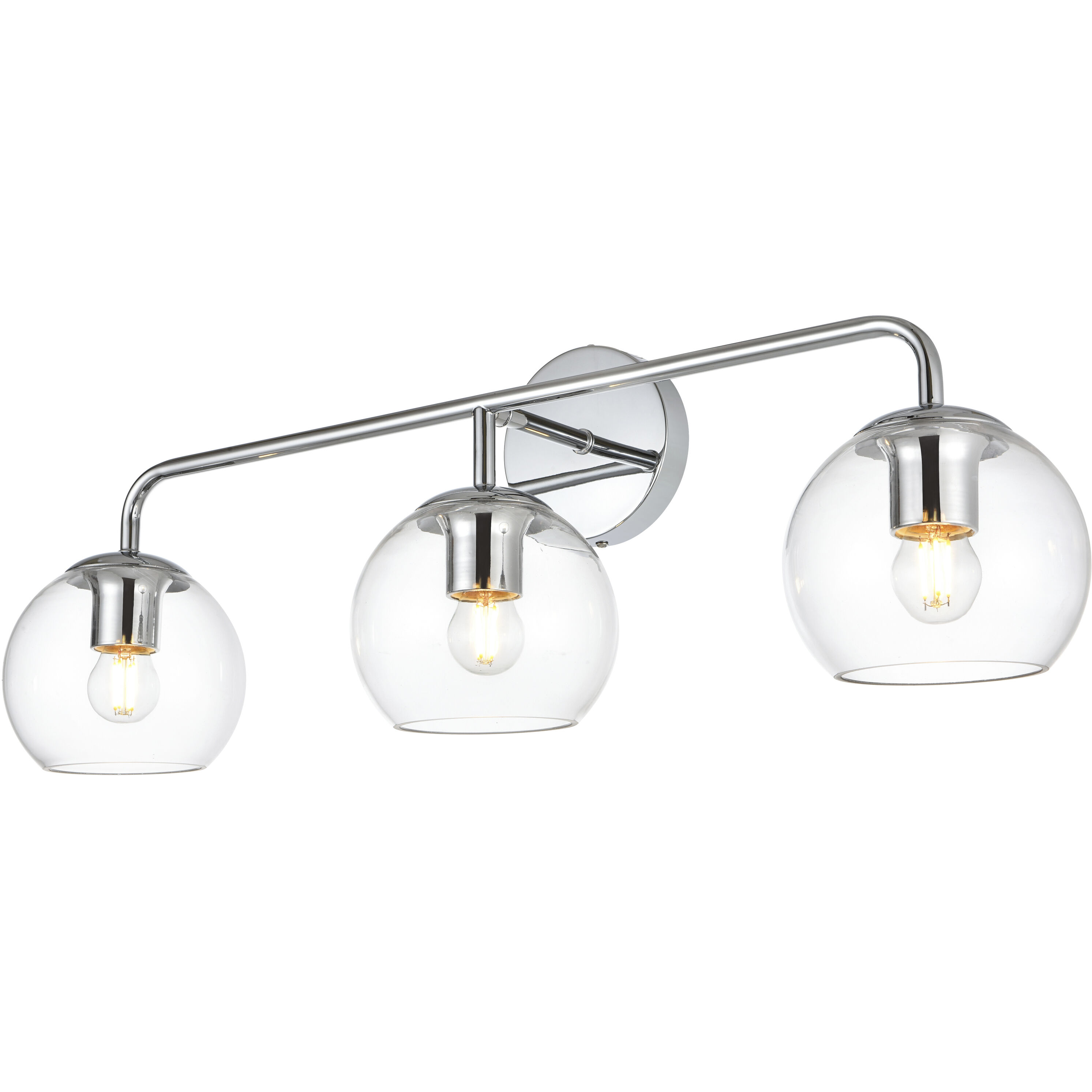 Genesis 3 Light 28 inch Chrome Bath Sconce Wall Light