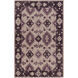 Pazar 102 X 66 inch Light Gray, Eggplant, Dark Purple, Bright Purple Rug