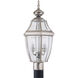 Lancaster 2 Light 21.5 inch Antique Brushed Nickel Outdoor Post Lantern