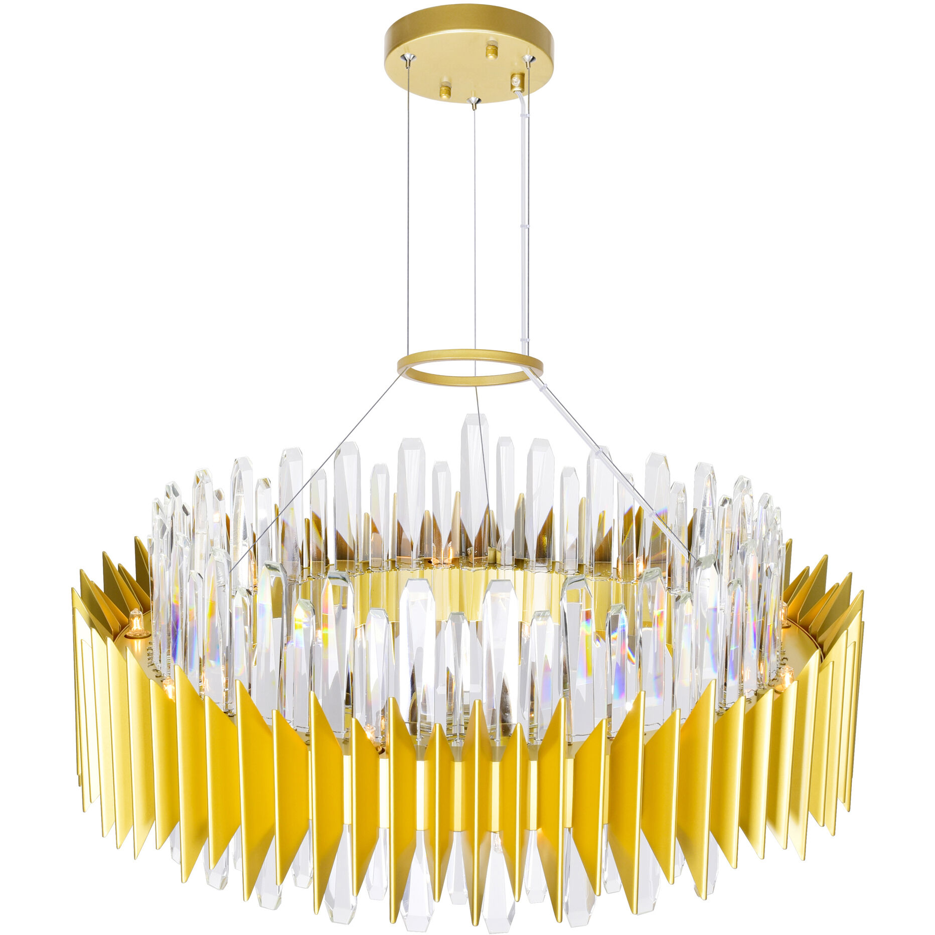 Cityscape 18 Light 28 inch Satin Gold Chandelier Ceiling Light