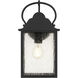 Damian 1 Light 15 inch Matte Black Outdoor Wall Lantern
