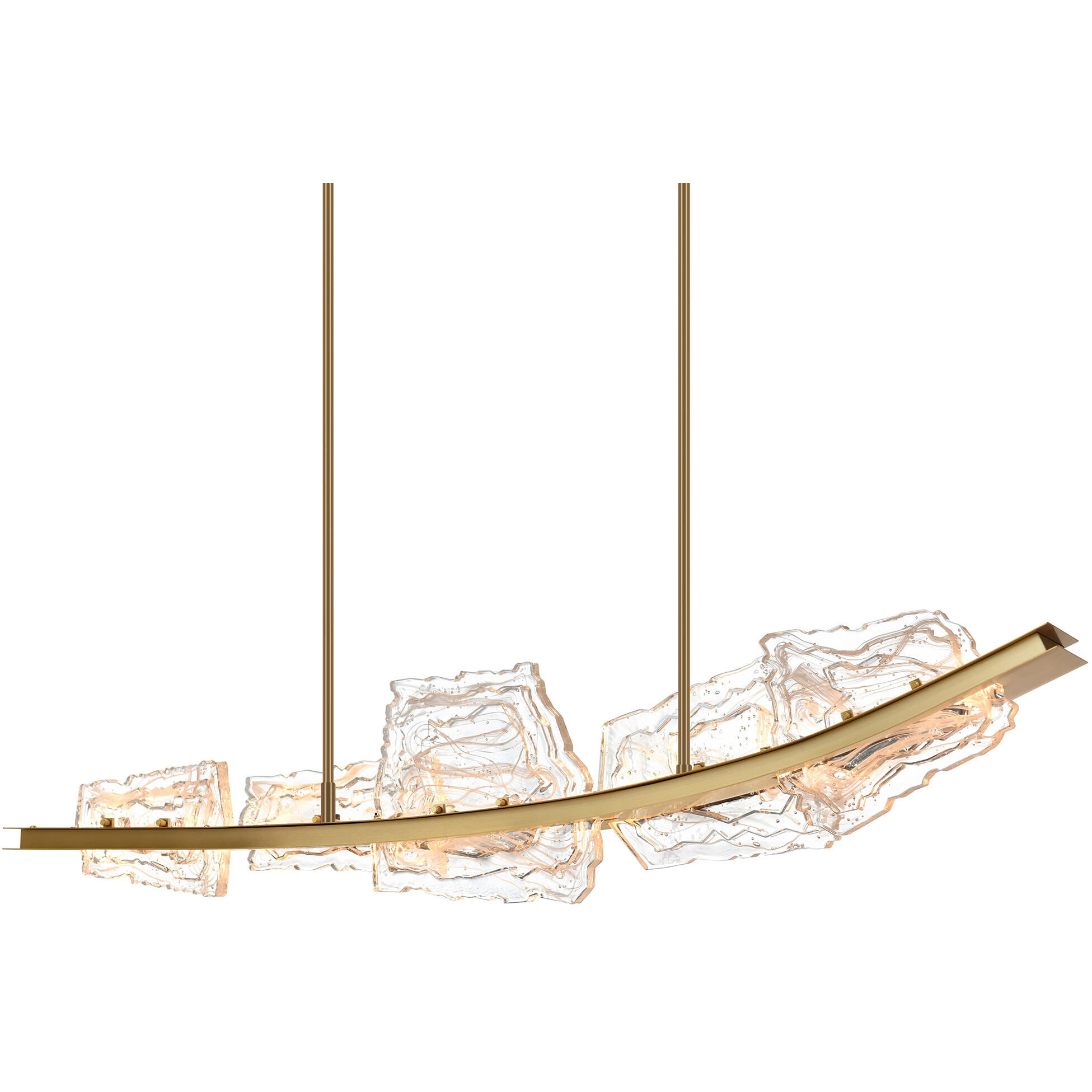 Arcus LED 50 inch Brass Chandelier Ceiling Light