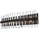 Serephina 10 Light 36 inch Black Bath Sconce Wall Light