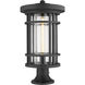 Jordan 1 Light 22.25 inch Black Outdoor Pier Mounted Fixture