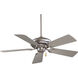 Supra 44 inch Brushed Steel with Silver Blades Ceiling Fan