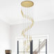 Andes LED 40 inch Satin Gold Multi Light Pendant Ceiling Light