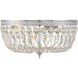 Waltham 3 Light 14 inch Polished Chrome Flush Ceiling Light in Clear Hand Cut