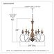 Auburn 6 Light 28 inch Rustic Black Chandelier Ceiling Light