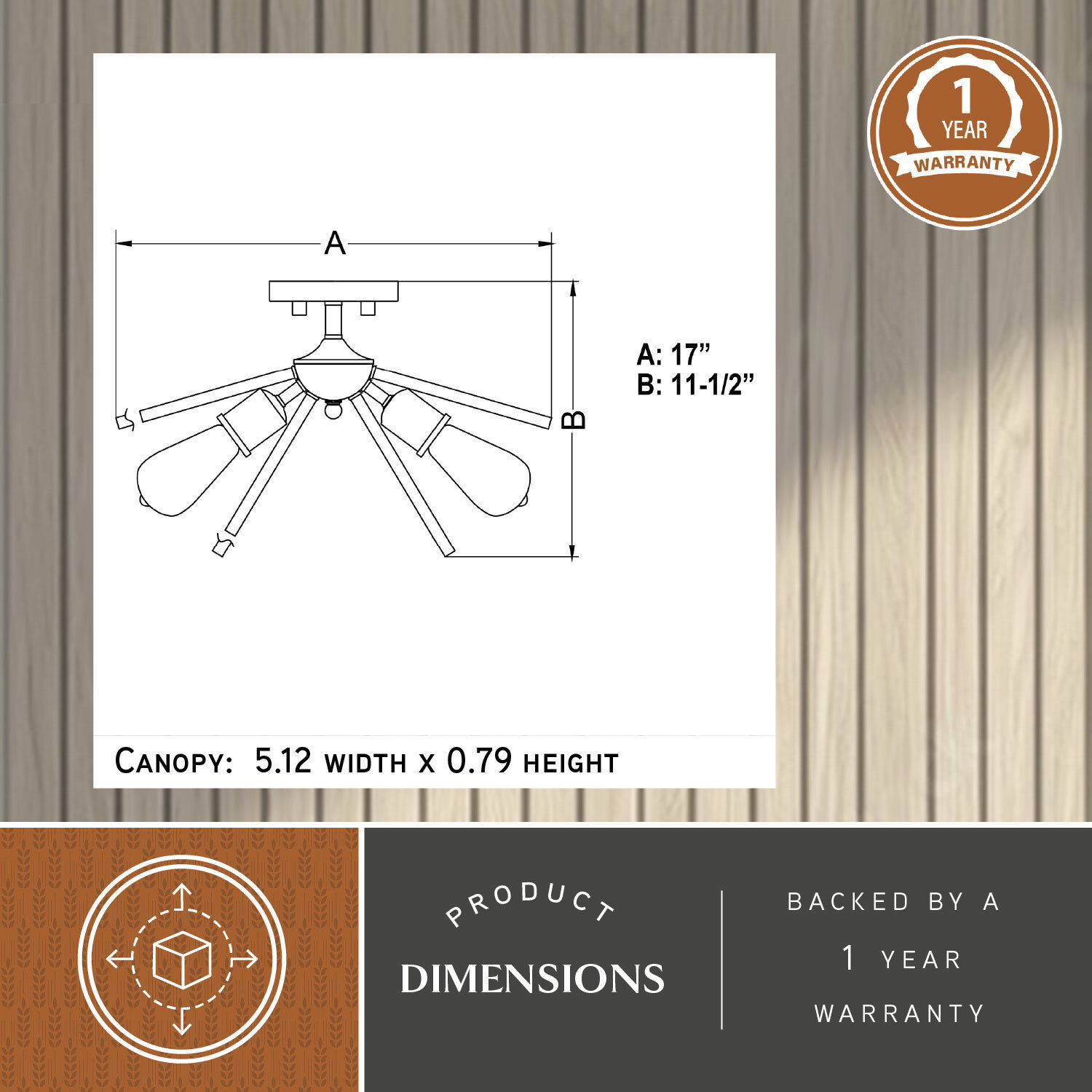 Estelle 3 Light 17 inch Matte Black Semi-Flush Mount Ceiling Light