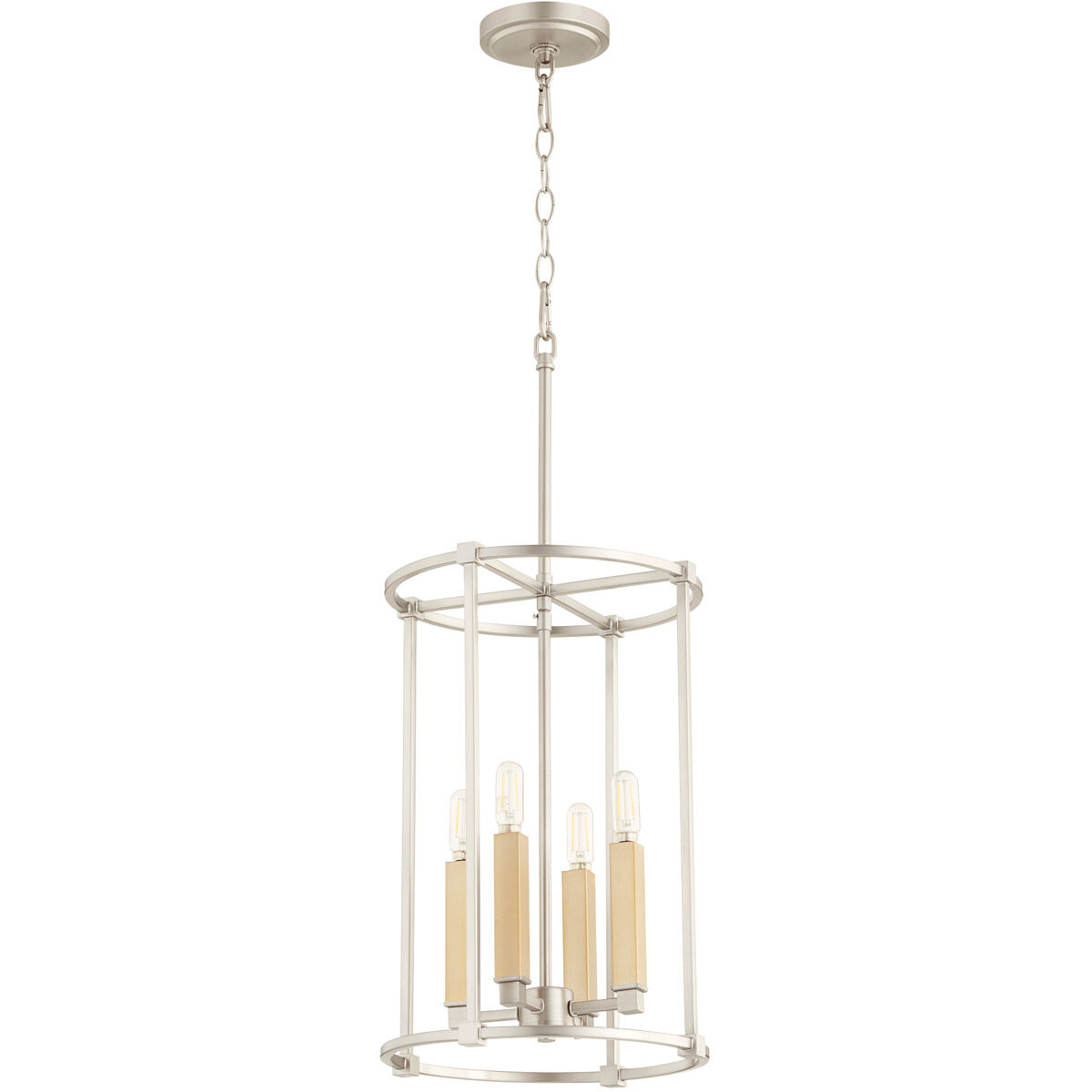 Olympus 4 Light 11.75 inch Satin Nickel Entry Ceiling Light