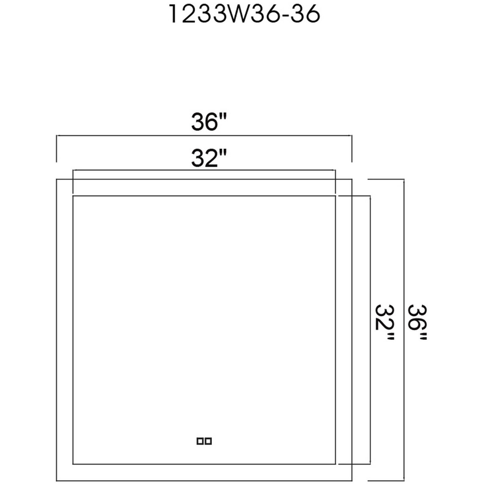 Abigail 36 X 35.5 inch Matte White Mirror, Square