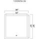 Abigail 36 X 35.5 inch Matte White Mirror, Square