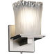 Veneto Luce Wall Sconce Wall Light in Brushed Nickel, White Frosted (Veneto Luce), Incandescent
