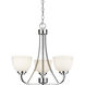 Ashton 3 Light 20.5 inch Chrome Chandelier Ceiling Light