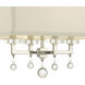 Paxton 4 Light 16 inch Polished Nickel Semi Flush Ceiling Light, Convertible