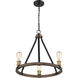 Kirkland 3 Light 20 inch Rustic Mahogany Chandelier Ceiling Light