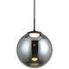Boble LED 11.88 inch Matte Black Pendant Ceiling Light in Matte Black and Smoke