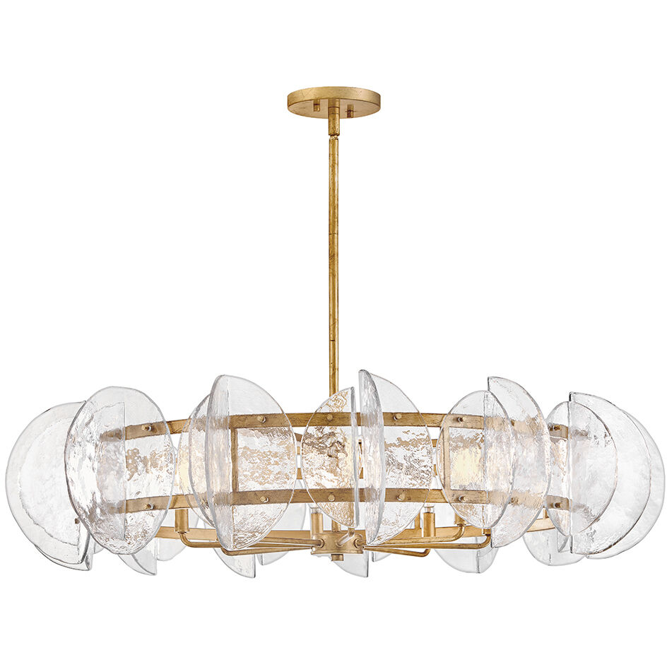 Seraphina 8 Light 40.25 inch Distressed Brass Chandelier Ceiling Light