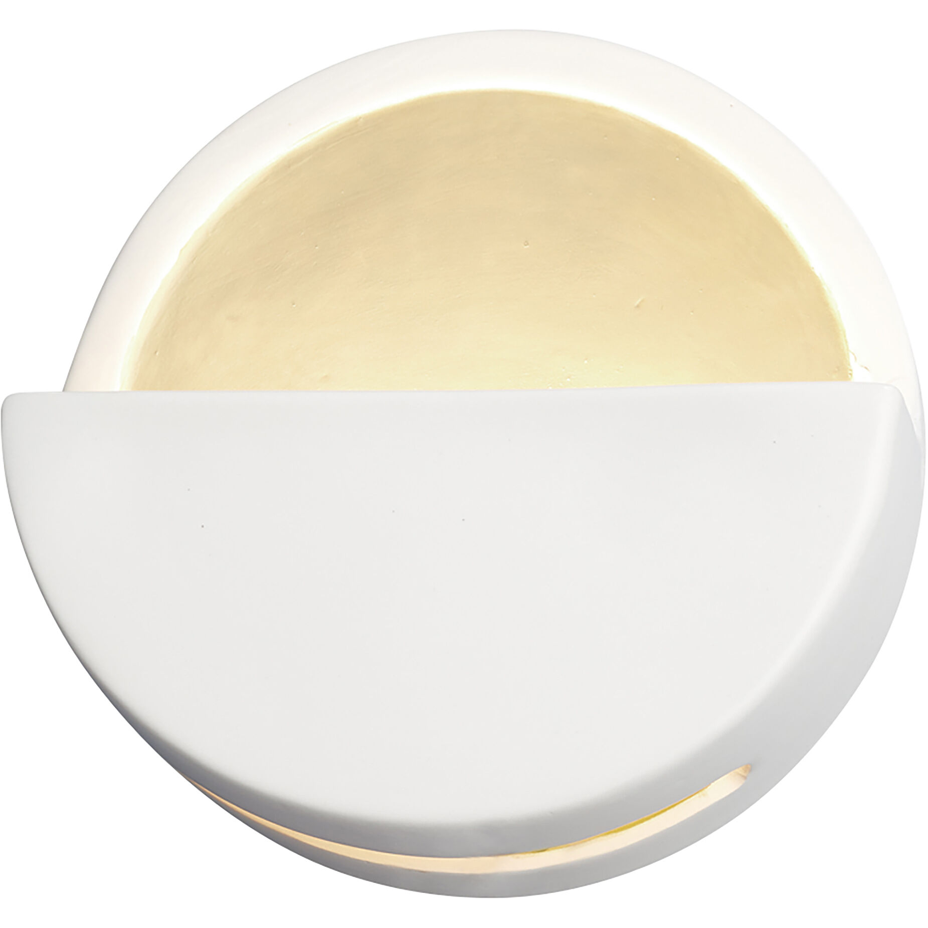 Ambiance LED 8 inch Matte White with Champagne Gold ADA Wall Sconce Wall Light, Open Top Fixture, Dome