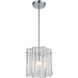 Glass Symphony 1 Light 10 inch Polished Chrome Mini Pendant Ceiling Light