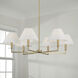 Gilda 6 Light 39.75 inch Aged Brass Chandelier Ceiling Light
