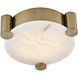 Lumba LED 17 inch Winter Brass Flush Mount Ceiling Light
