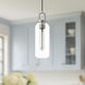 Alora Mood Soji 1 Light 5.13 inch Brushed Nickel Pendant Ceiling Light in Clear Glass