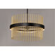 Chimes LED 23.75 inch Black and Satin Nickel and Satin Brass Single Pendant Ceiling Light in Black and Satin Brass and Satin Nickel