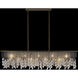 Farfalle 9 Light 9 inch Brushed Champagne Gold Linear Pendant Ceiling Light