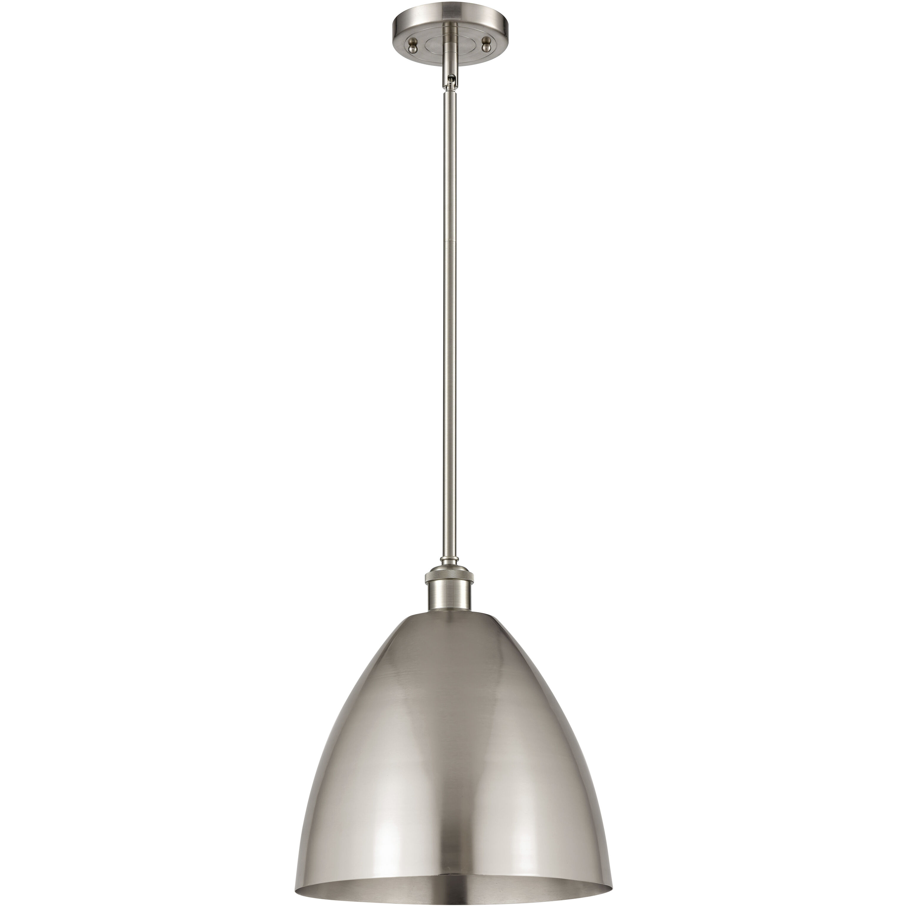 Ballston Dome LED 12 inch Brushed Satin Nickel Pendant Ceiling Light