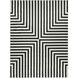 Optika 36 X 24 inch Black/White Rug in 2 x 3