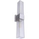 Ridge 2 Light 24 inch Satin Aluminum Outdoor Wall Sconce