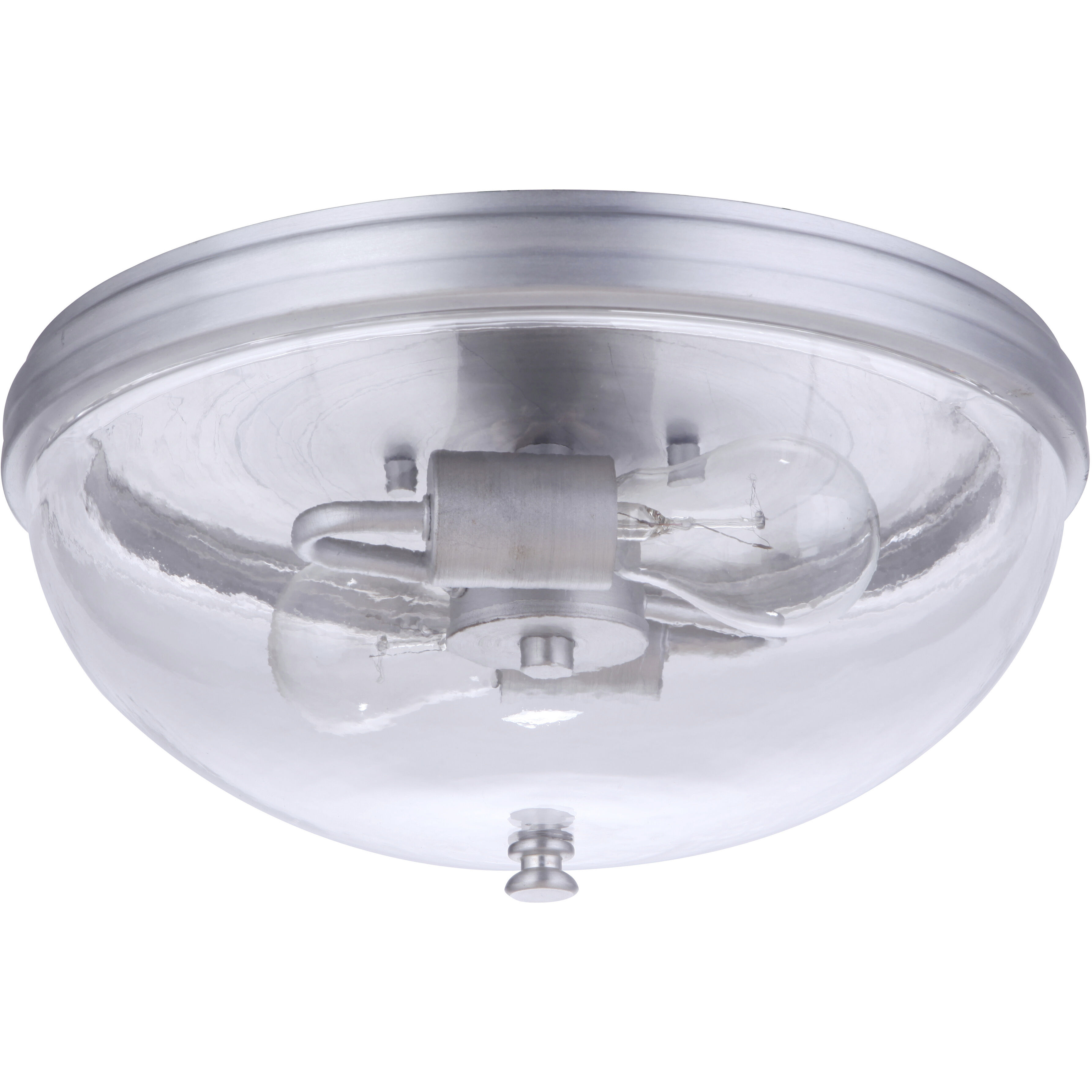 Sivo 2 Light 13 inch Satin Aluminum Outdoor Flushmount