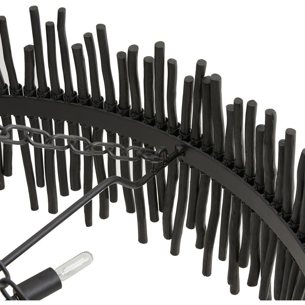 Adele 6 Light 40 inch Black Stained Chandelier Ceiling Light