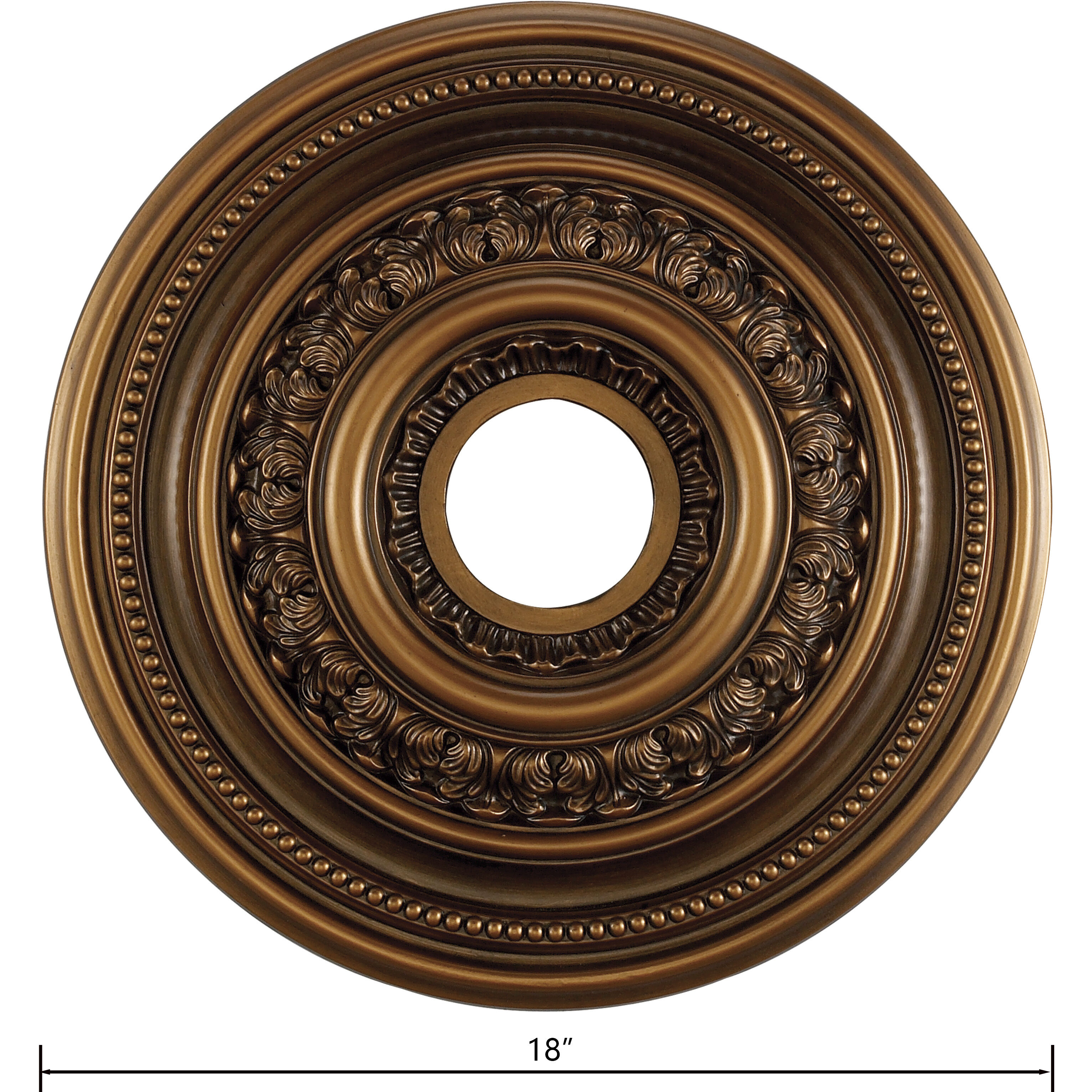 English Study Antique Bronze Medallion