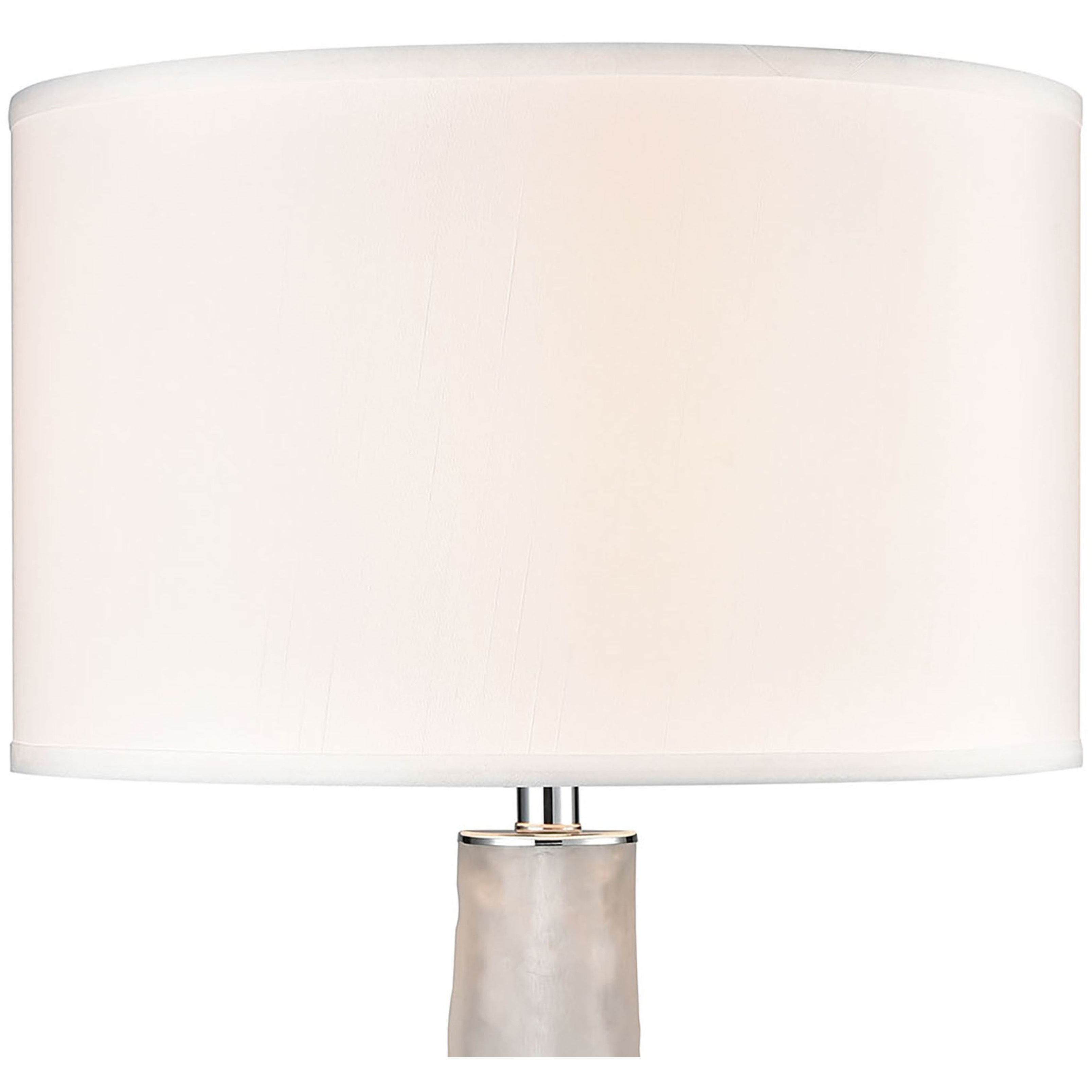 Juneau 30 inch 150 watt Clear with Polished Nickel Table Lamp Portable Light