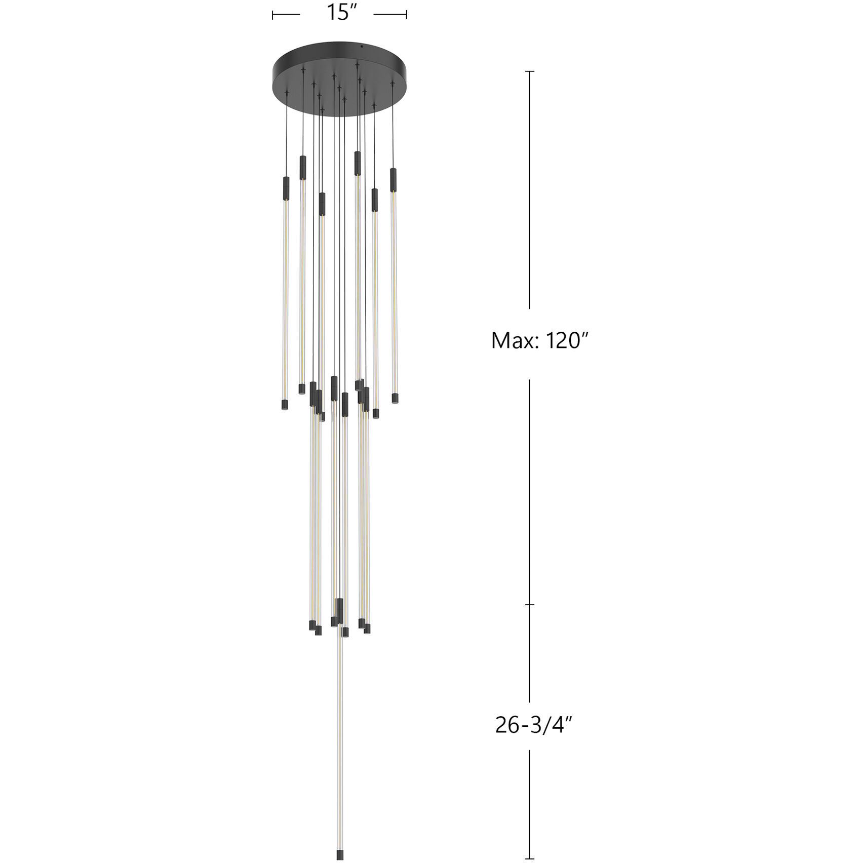 Motif LED 12.75 inch Chrome Multi Pendant Ceiling Light