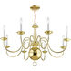 Williamsburgh 8 Light 32 inch Polished Brass Chandelier Ceiling Light