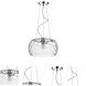 Mystere 1 Light 16 inch Polished Chrome Pendant Ceiling Light