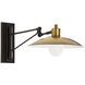Nox Sconce Wall Light in Antique Brass/Bronze, Essential Lighting
