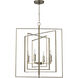 El Capitan 4 Light 26 inch Antique Silver Leaf Pendant Ceiling Light