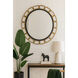 Chains of Love 30 X 30 inch Matte Black and Textured Gold Wall Mirror