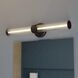 Division 1 Light 24 inch Matte Black Bathroom Light Wall Light
