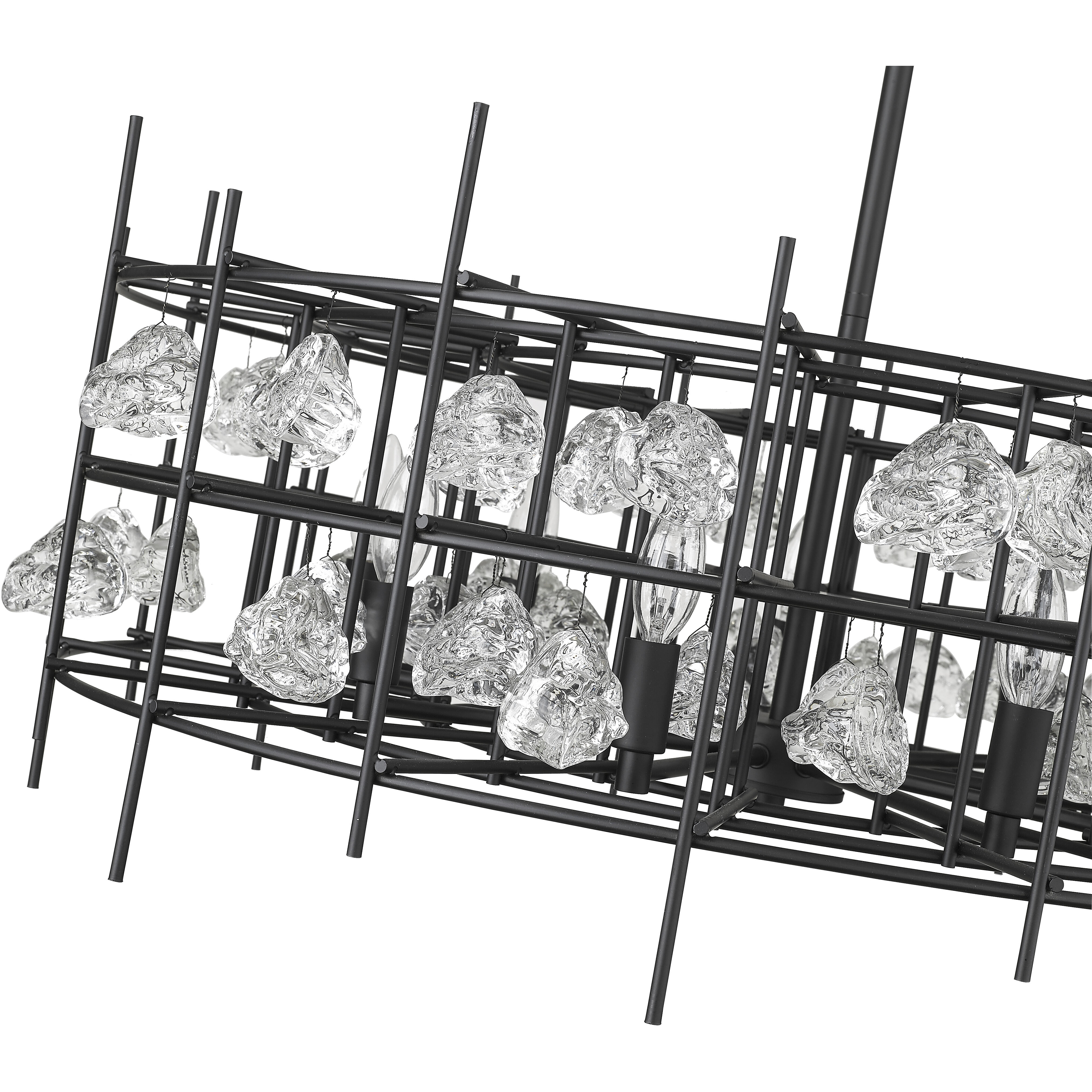 Garroway 9 Light 32 inch Matte Black Chandelier Ceiling Light