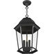 Hamilton 3 Light 12.5 inch Textured Black Outdoor Pendant Lantern
