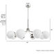 Hepburn 8 Light 40 inch Brushed Nickel Chandelier Ceiling Light, Extra Large