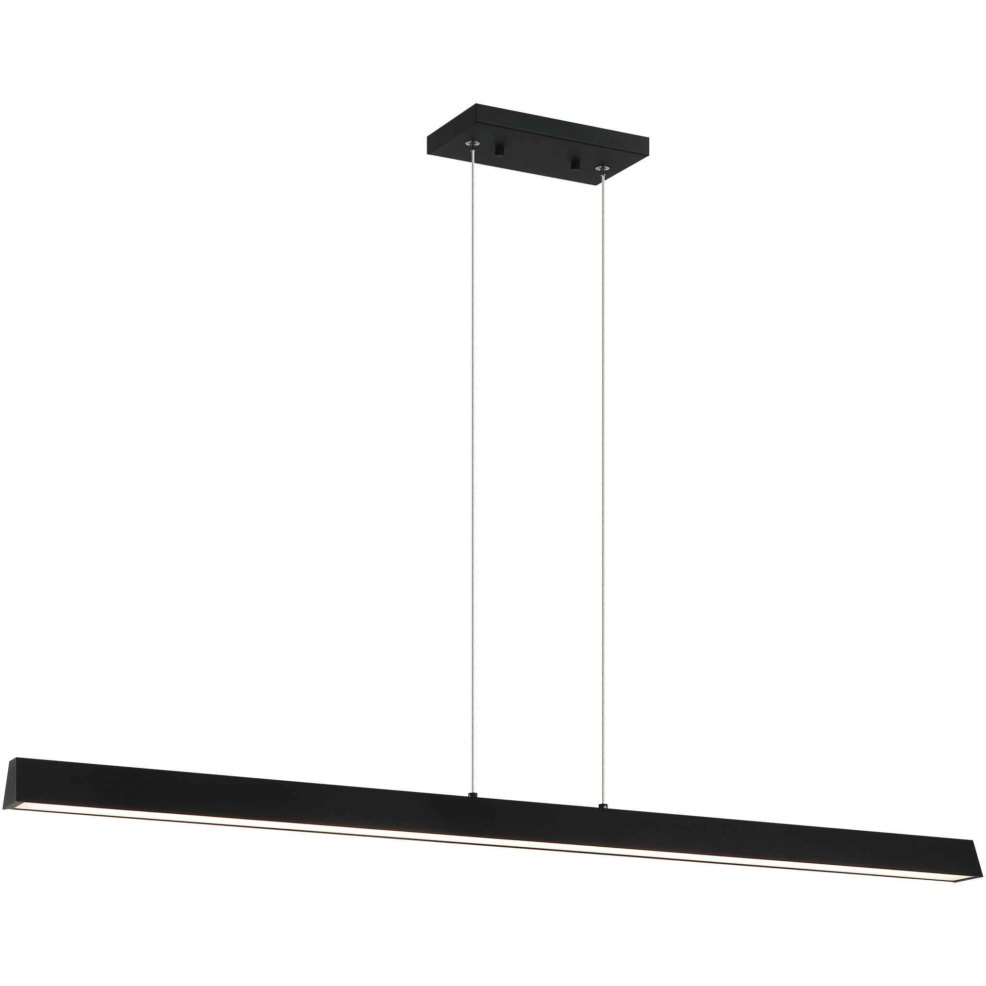 Isosceles LED 45 inch Matte Black Chandelier Ceiling Light
