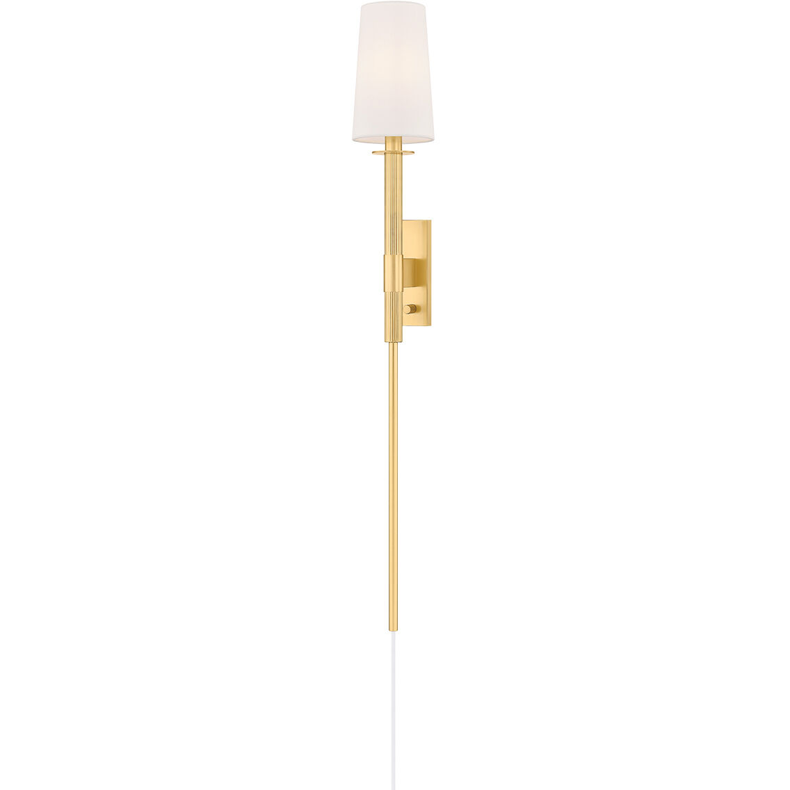 Ginny Plug-in Sconce Wall Light in Aged Brass